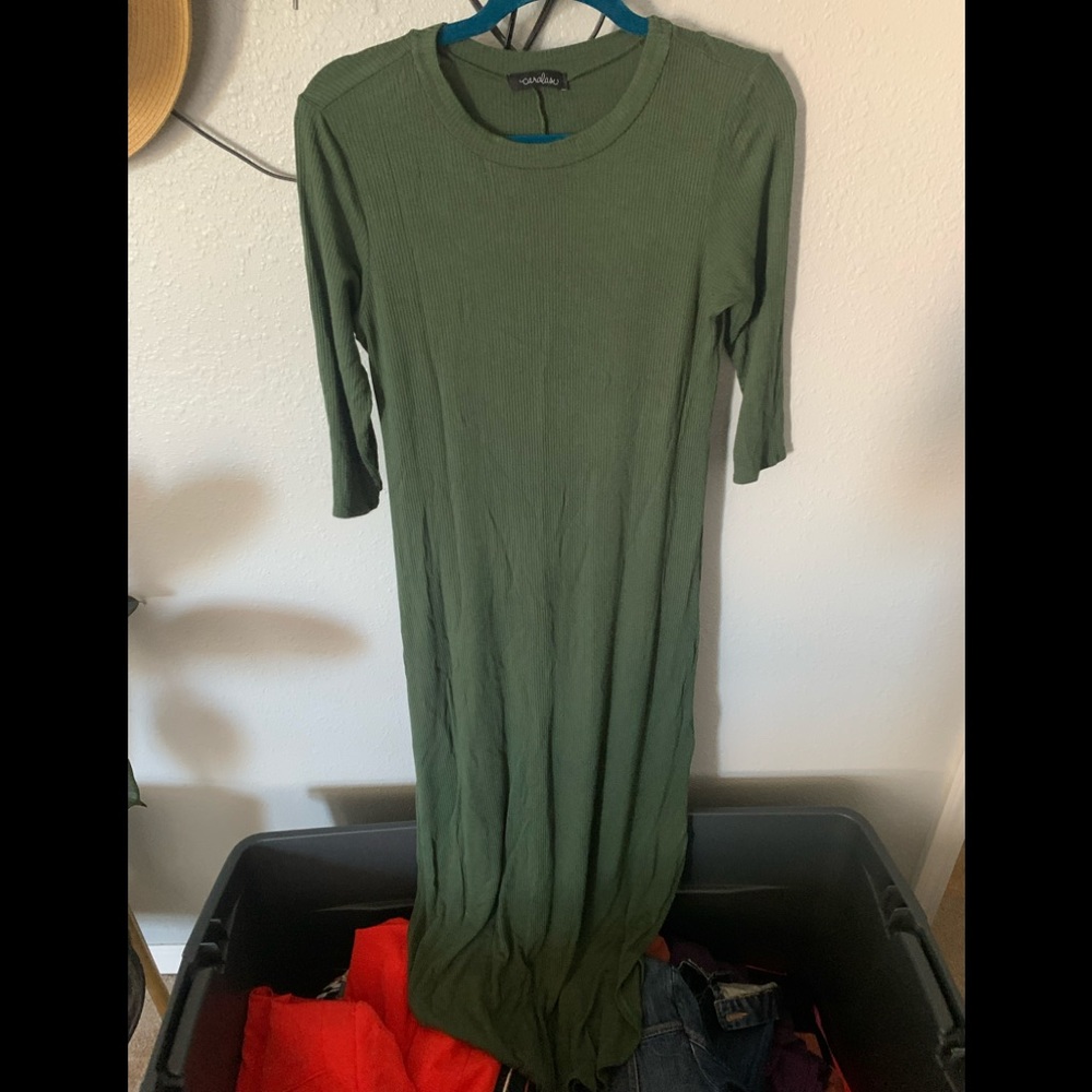 Womens ribbed jersey dress